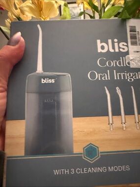 Bliss Cordless Oral Irrigator - Slate Blue ~ 3 Modes Eliminator of Bad Breath